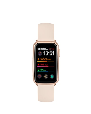 Sekonda Track Smart Watch - Rose Gold Plastic Case & Pink Silicone Strap