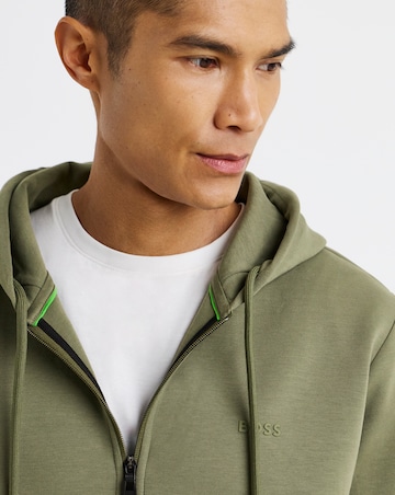 BOSS Zip Through Hoodie - Green