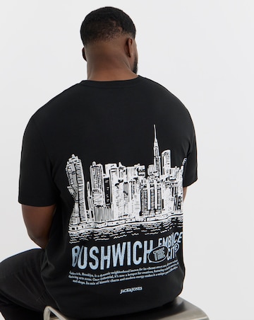 Jack & Jones Bushwich Back Graphic T-Shirt - Black
