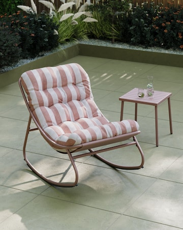 Charles Bentley Truffle Stripe Rocking Chair