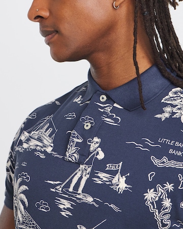 Polo Ralph Lauren Short Sleeve Printed Polo - Navy