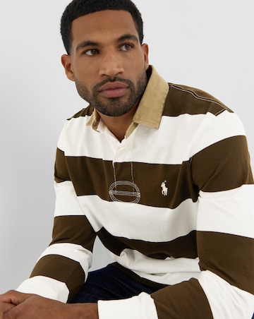 Polo Ralph Lauren Long Sleeve Stripe Rugby - Brown/Cream