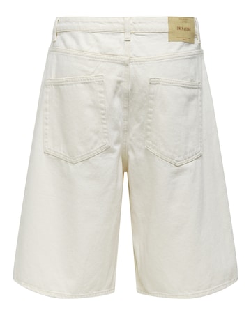 Only & Sons Carl Loose Denim Shorts - Cream