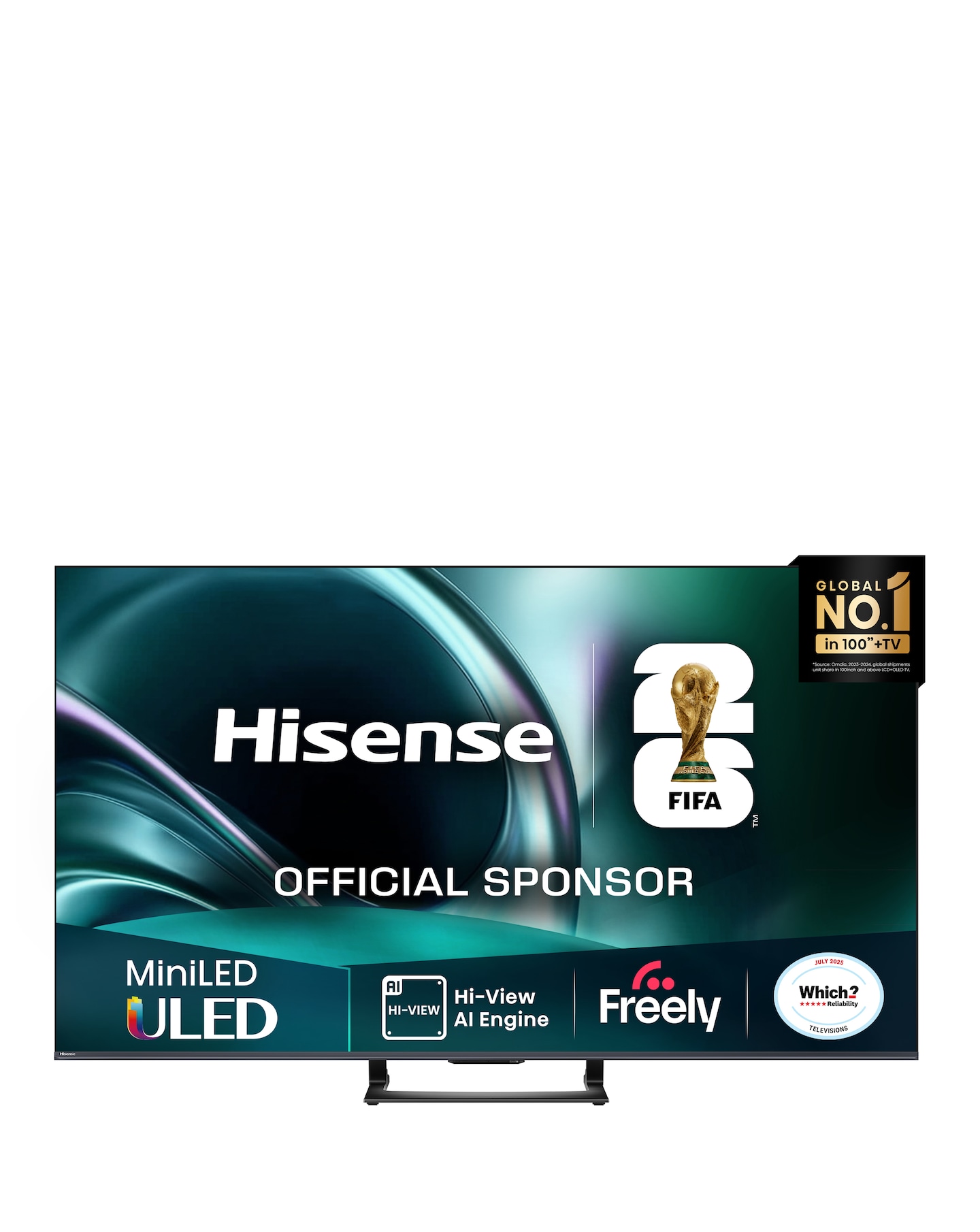 Hisense 55U7QTUK 55in Mini-LED 4K Ultra HD HDR Smart TV