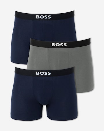 BOSS 3 Pack Boss One Boxer Brief - Navy/Grey