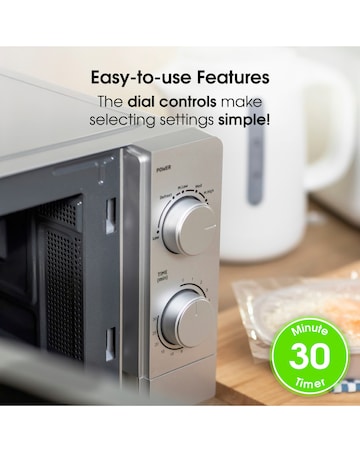 Abode 20 Litre Silver Manual Microwave