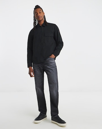 BOSS Zip Through Overshirt - Black