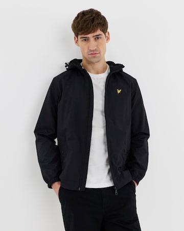 Lyle & Scott Zip Through Hooded Jacket - Jet Black