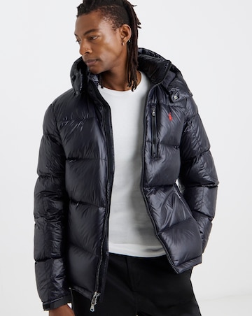 Polo Ralph Lauren Insulated Gloss Bomber Jacket - Black
