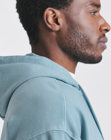 Union Garment Dyed Relaxed Fit Hoodie- Blue