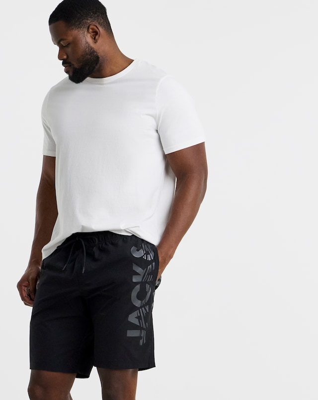 JACK & JONES Maui Logo Swim Shorts - Black