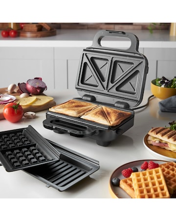Russell Hobbs 26810 3 in 1 Sandwich, Panini & Waffle Maker