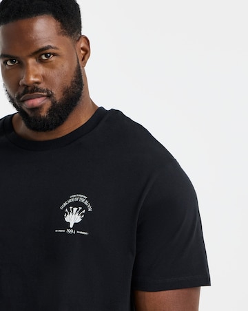 Jack & Jones Dark Side of The Bloom Back Graphic T-Shirt - Black