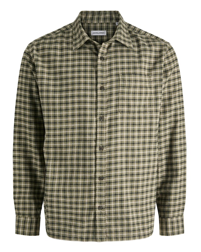 JACK & JONES James Check Shirt - Olive
