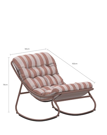 Charles Bentley Truffle Stripe Rocking Chair