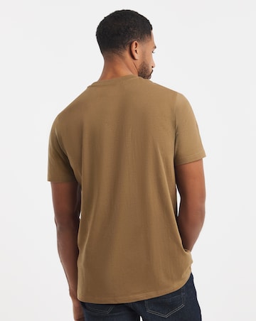 Pure Cotton Crew Neck T-Shirt Long - Beige