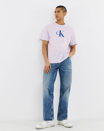Calvin Klein Jeans Short Sleeve Monologo T-Shirt - Lilac