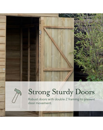 4LIFE Pent Shed 6x3 - Single Door - No Windows (Home Delivery)