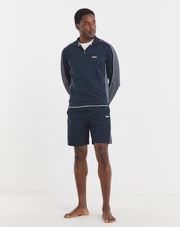 BOSS Classic Lounge 1/4 Zip Tracksuit Top - Navy