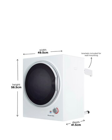 Russell Hobbs RH3VTD800 2.5kg Compact Vented Tumble Dryer - White