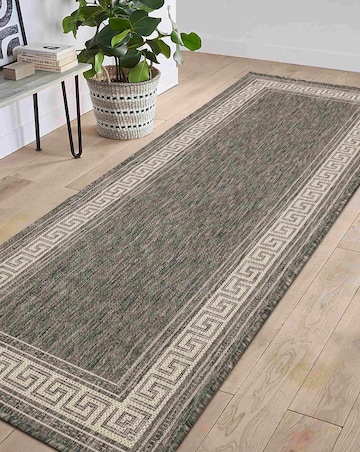 Gel Backed Greek Key Runner