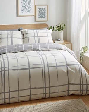 Wilson Charcoal Check Duvet Cover Set - Image 2