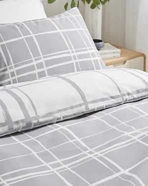 Wilson Charcoal Check Duvet Cover Set - Image 3