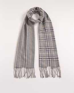 Mixed Check and Stripe Scarf