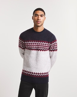 Navy Red Fairisle Jumper