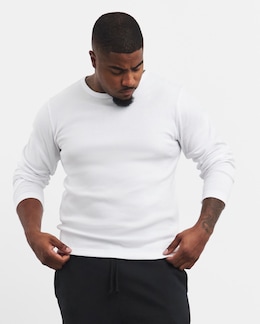 White Thermal Long Sleeve T-Shirt