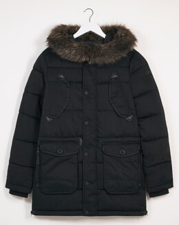 Superdry Black Chinook Hooded Parka