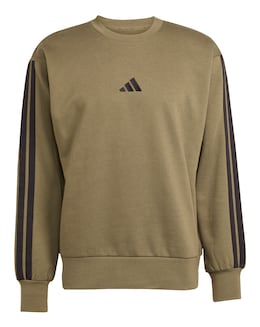 adidas 3 Stripe Fleece Sweatshirt