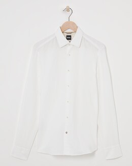BOSS Linen Mix White Shirt - Image