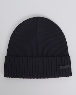 BOSS Dark Blue Logo Knitted Hat
