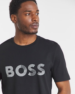 BOSS Short Sleeve Print Logo T-Shirt - Black