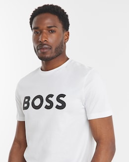 BOSS Short Sleeve Large Logo T-Shirt - White