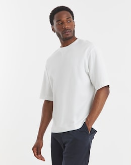 BOSS Short Sleeve Waffle T-Shirt - White