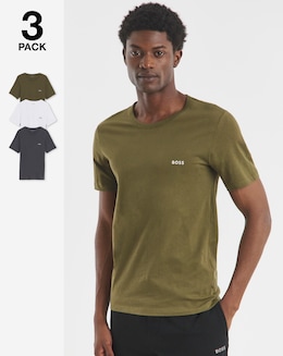 BOSS 3 Pack Classic Lounge T-Shirt - Grey