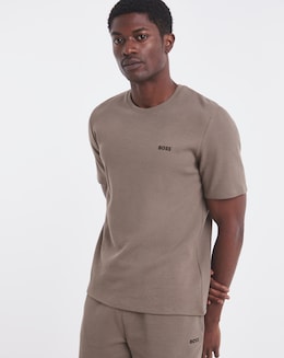 BOSS Short Sleeve Waffle Lounge T-Shirt - Brown