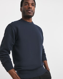 BOSS Garment Dye Crew Sweat - Dark Blue