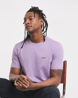 BOSS Short Sleeve Chest Logo T-Shirt - Purple