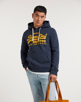 Superdry Navy Vintage Logo Heritage Hoodie