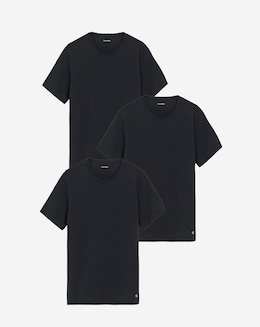 Calvin Klein 3 Pack Cotton Micro Stretch Lounge T-Shirt - Black