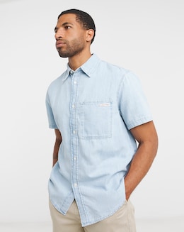 Calvin Klein Jeans Short Sleeve Denim Shirt - Light Denim