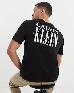 Calvin Klein Jeans Short Sleeve Back Graphic T-Shirt - Black