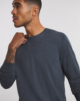 Pure Cotton Long Sleeve Crew Neck TShirt