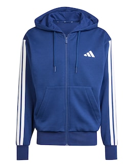 adidas 3 Stripes Full Zip Fleece Hoodie