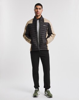 Snowdonia Black Hybrid Lightweight Padded Insulated Jacket
