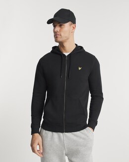 Lyle &amp; Scott Black Classic Zip Through Hoodie