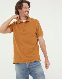Fatface Short Sleeve Organic Pique Polo